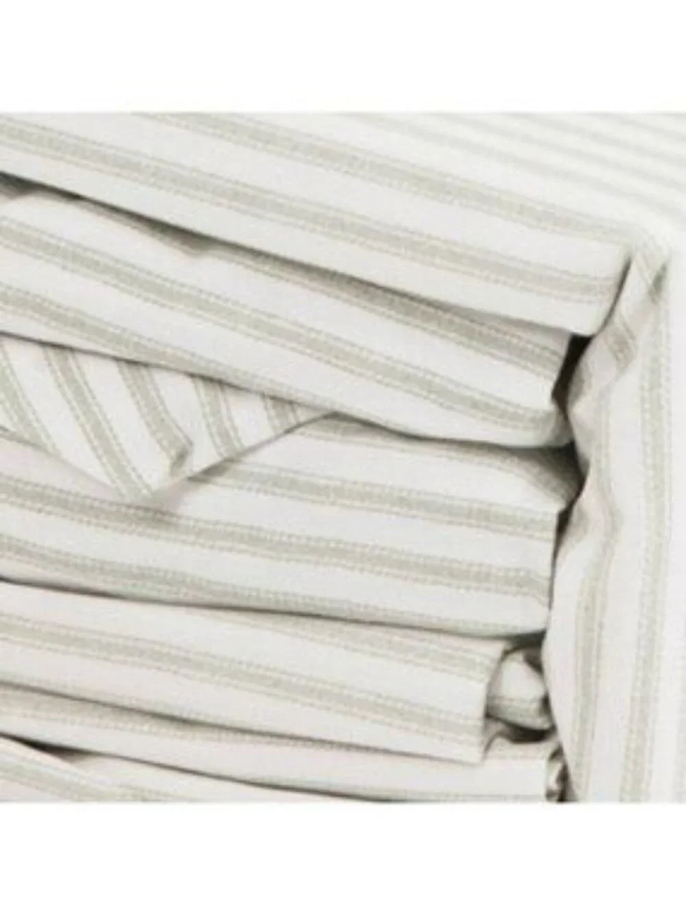 LAURA ASHLEY Cotton Percale Ticking Stripe Sheet Set